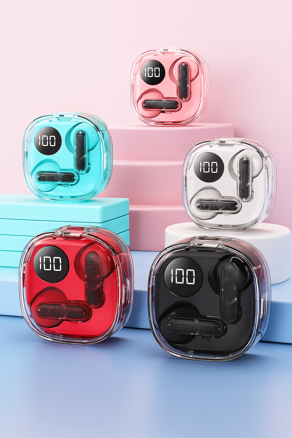 Best Transparent Earphones LED Digital Display