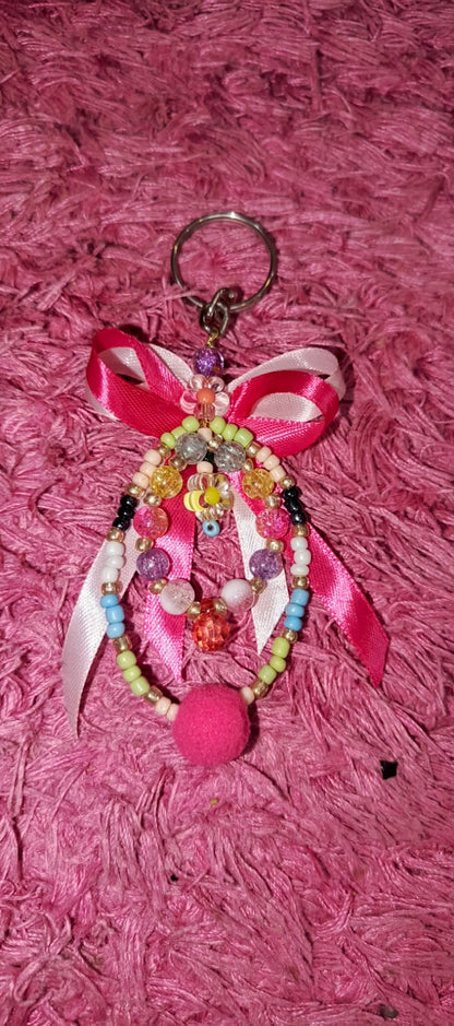 Pearl Bow Keychain Charm