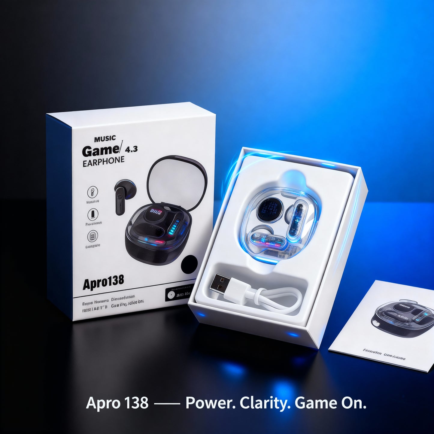 Best Transparent Earphones LED Digital Display